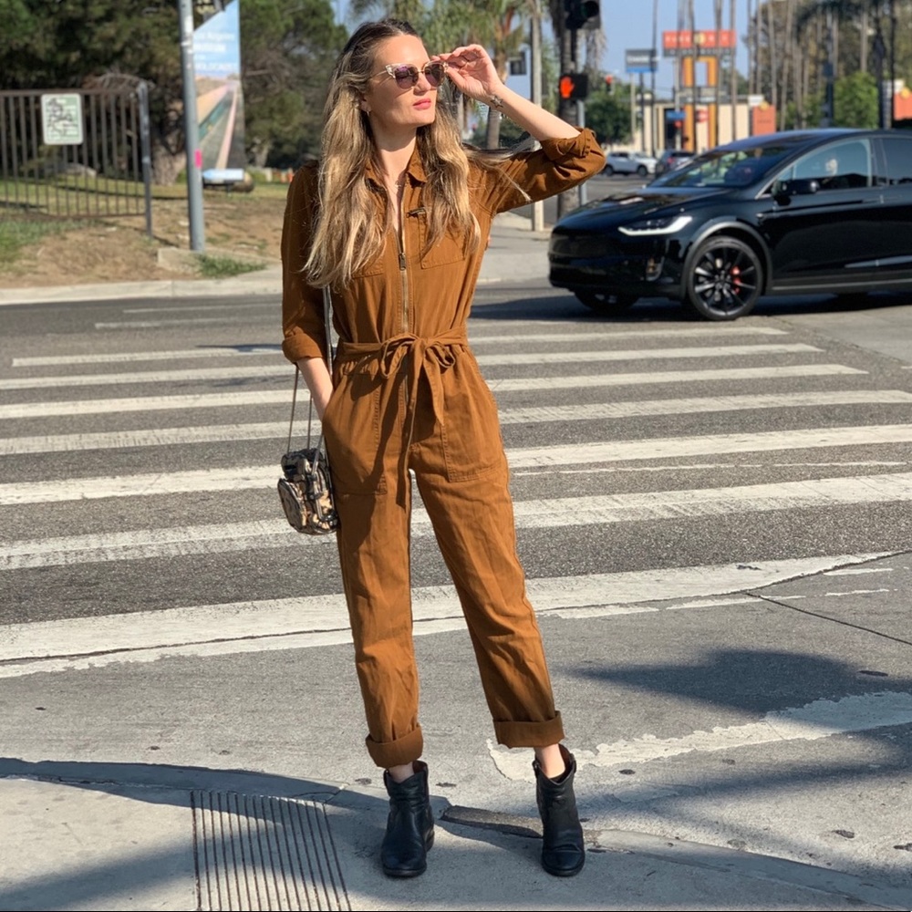 Lucky Brand Tie Front Boiler Suit XS super cute! Jumpsuit- overall -  so soft!